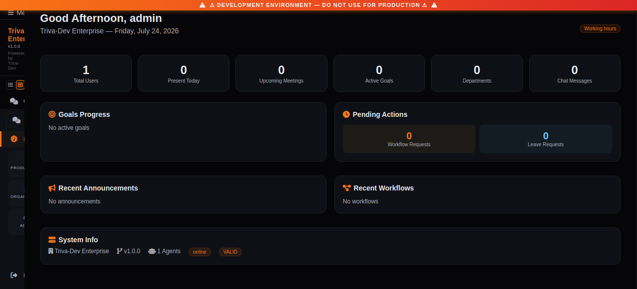Triva OS Platform Demo
